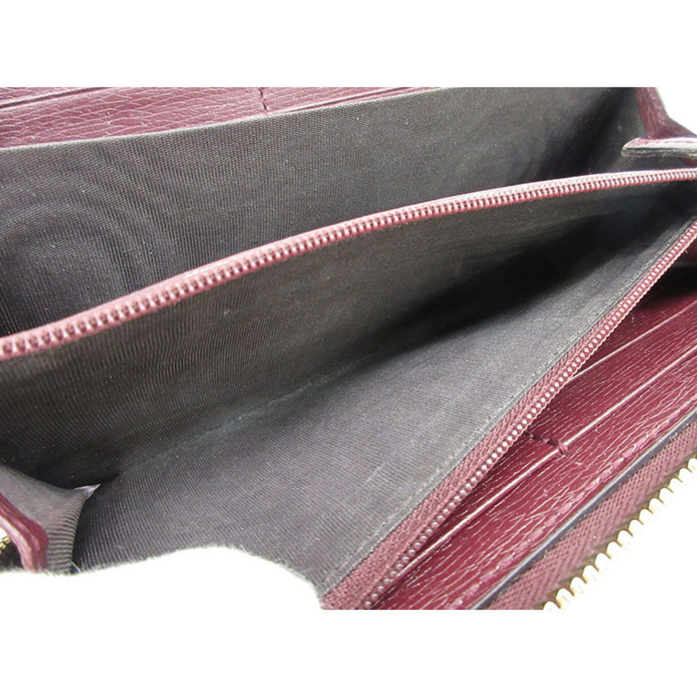 Gucci Heartbeat Round Zip Long Wallet Bordeaux - Picture 7 of 9